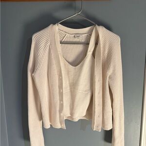 Abercrombie & Fitch Women's Cream Cardigan Set